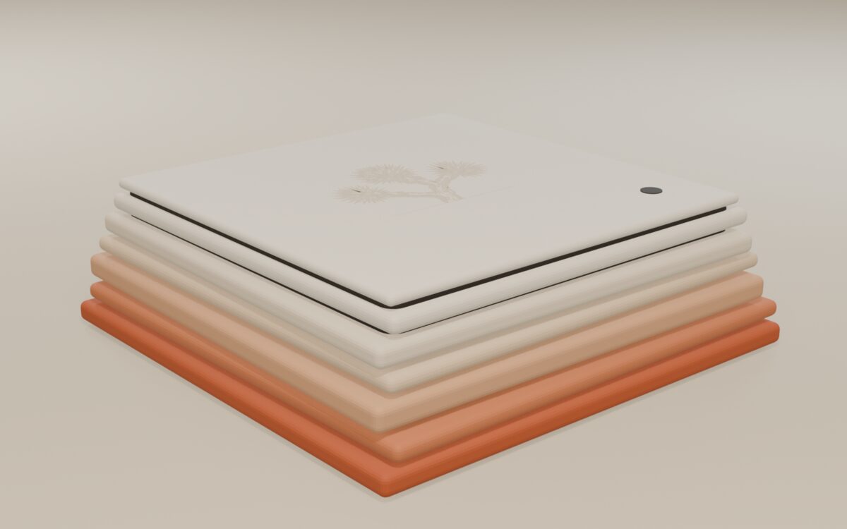 A render of Neo, the case for the Joshua Tree board